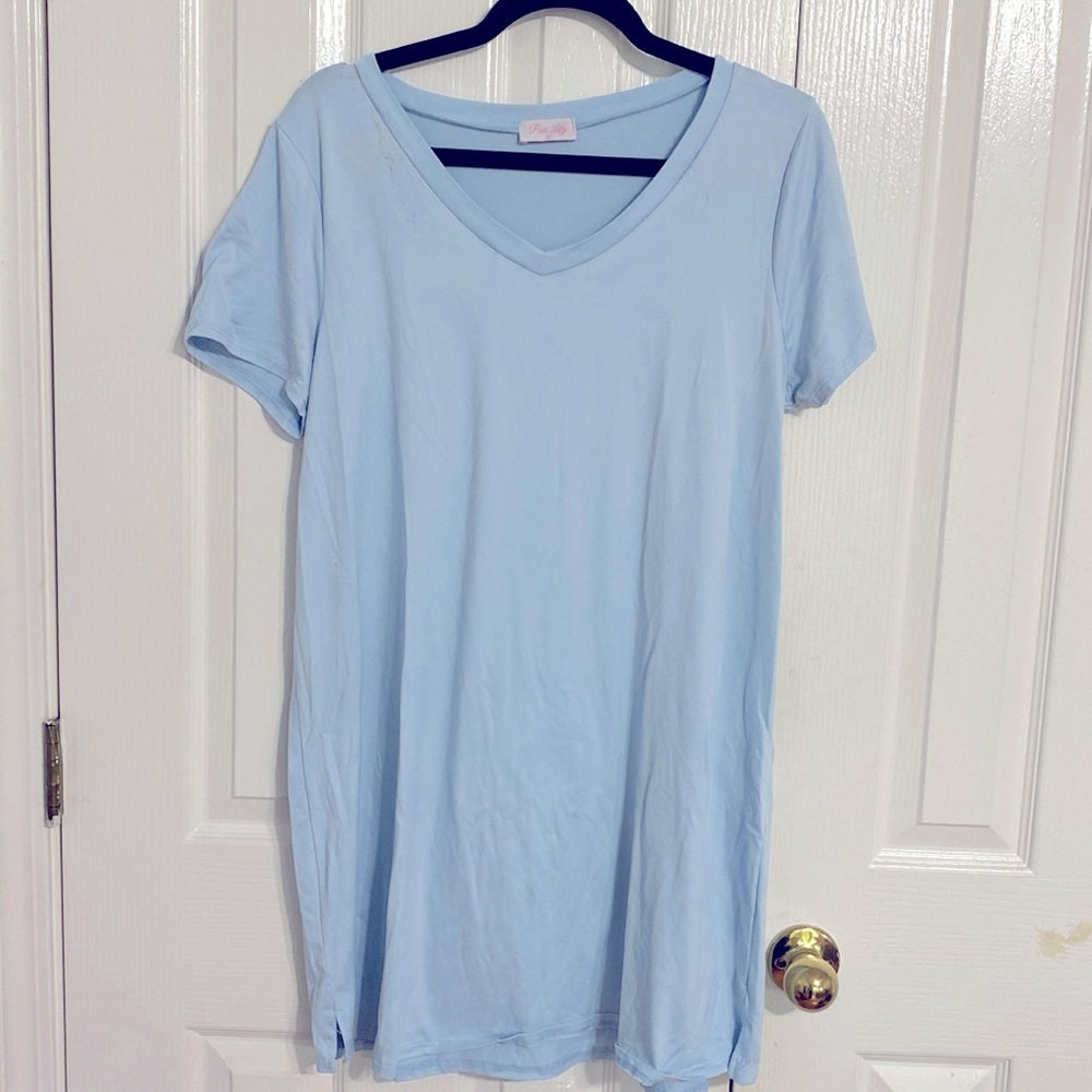 Light blue t-shirt dress